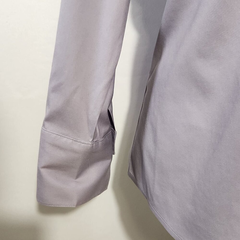 Chico's Women's Size 0/4-6 Lavender Non Iron Stretch 3/4 Sleeve Button Up Shirt - Picture 6 of 15